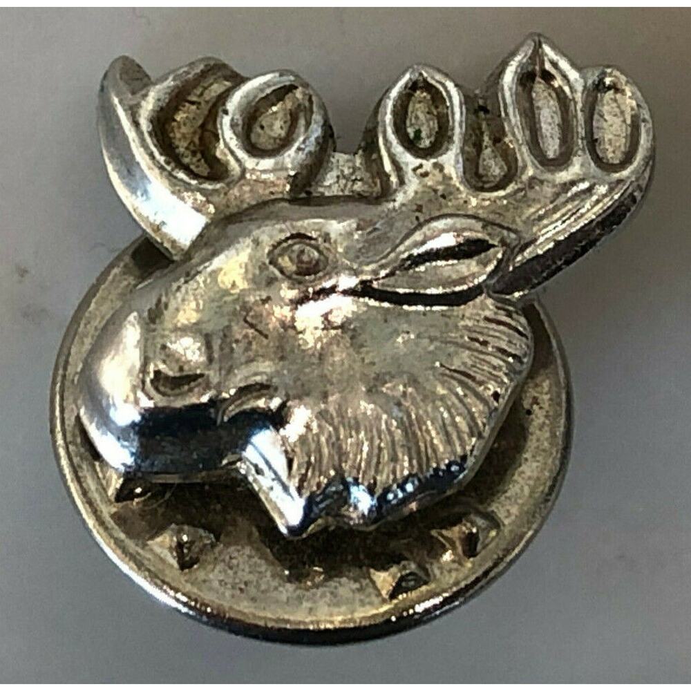 Qty 2 Vintage Moose Elk Deer Tie Hat PIn Tacks, Cuff Links Hunter Gift Cufflinks